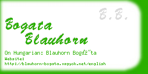 bogata blauhorn business card